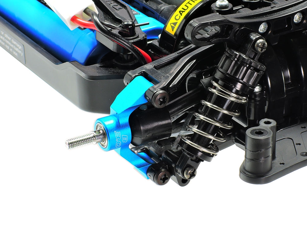 Blue 60mm Aluminium Body Posts Tamiya TRF 2 by Tech Racing TCA305